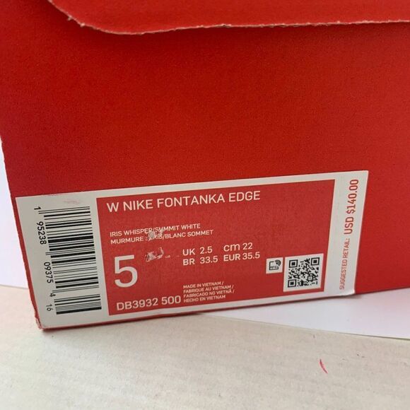 Nike Fontanka Edge Womens Marathon Running Shoes Sneakers Sz 5 Iris Whisper - Picture 10 of 11